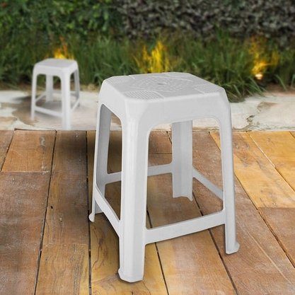 Banqueta Plástica Branca