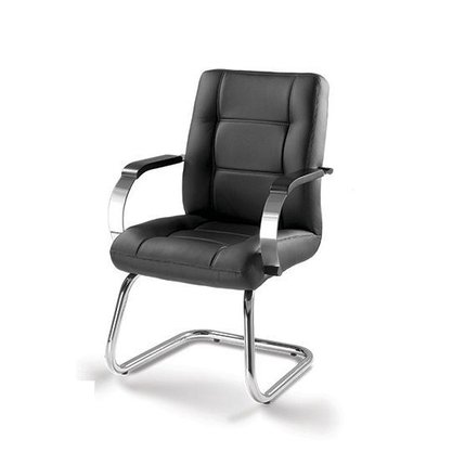 Cadeira Aprox. Prime Preto Base Fixa Cromada- Cavaletti