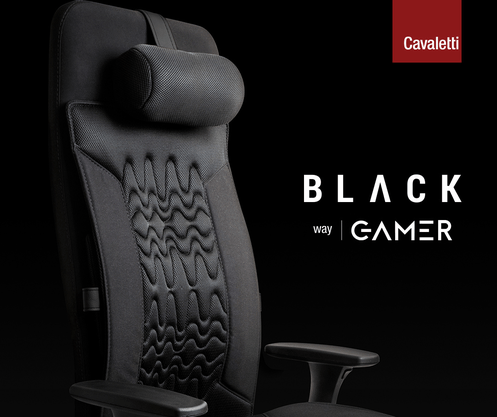 Cadeira Giratória Way Gamer Ergonômica Preta - Cavaletti