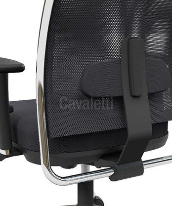 Cadeira Presidente Newnet Base Giratória Cromada Braço Regulável- Cavaletti