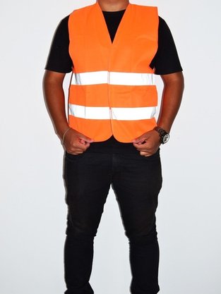 Colete Refletivo Tipo Jaqueta Laranja- Valor P/ Unidade