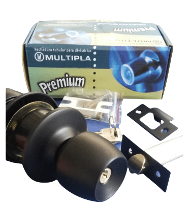 Fechadura Tubular Premium Múltipla 90mm Preta