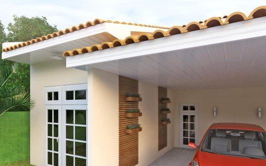 Forro PVC Gêmini Frisado 200x6000x7mm Branco Plasbil-M2