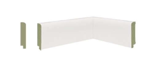 Guarnição/Vista MDF Premium 7cm Branco liso- 2,40mts