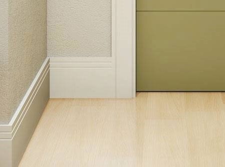 Guarnição/Vista MDF Premium 10cm Branco Dois Frisos Peq-2,40mts