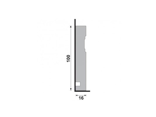 Guarnição/Vista Santa Luzia Moderna 514 10cm Branco-2,40mts