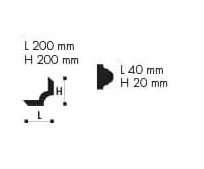 Kit 4 apliques de Poliestireno Z102 20x20mm Branco Gart
