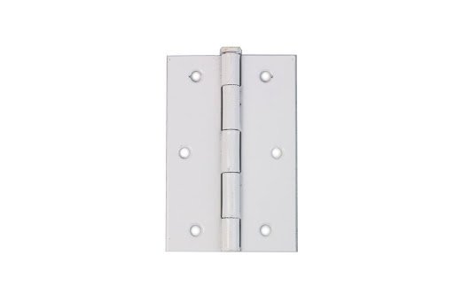 Kit com 3 Dobradiças 76x48mm Branca para Portas