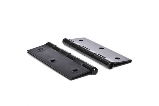Kit com 3 Dobradiças 76x48mm Preta para Portas