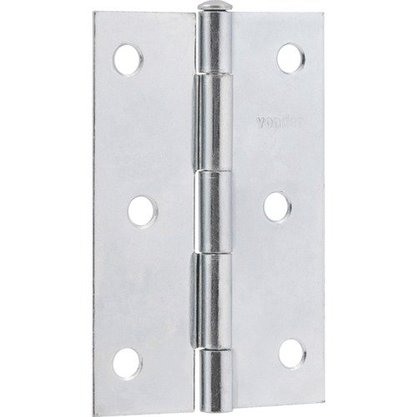 Kit com 3 Dobradiças 76x48mm Zincada para Portas