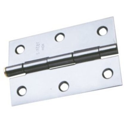 Kit com 3 Dobradiças 76x48mm Zincada para Portas
