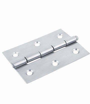 Kit com 3 Dobradiças 89x57mm Zincada para Portas
