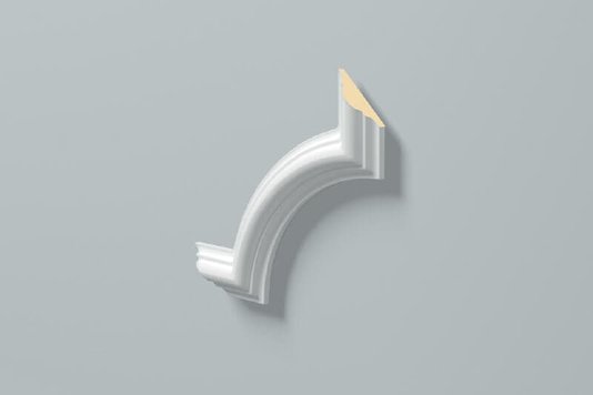 Kit 4 apliques de Poliestireno Z102 20x20mm Branco Gart