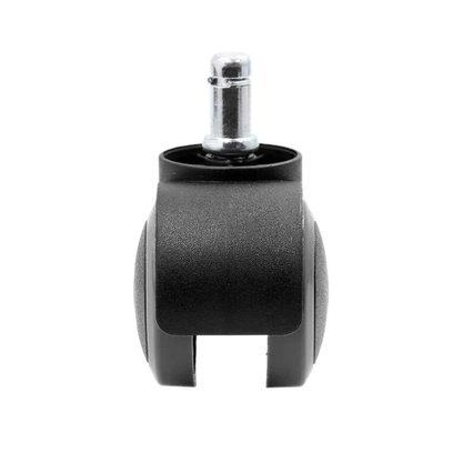 Kit com 5 Rodízios PU preto para cadeiras