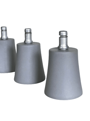 Kit com 5 Sapatas Alta Cinza para Cadeira Fixa