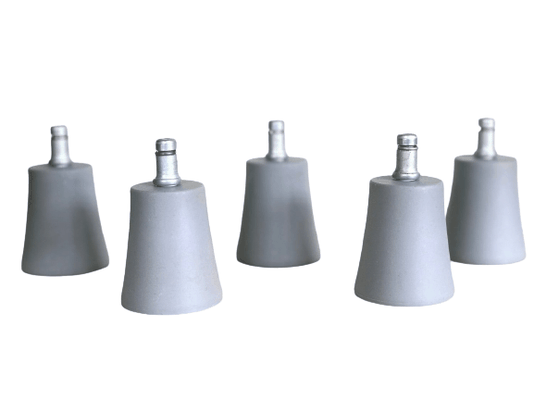 Kit com 5 Sapatas Alta Cinza para Cadeira Fixa
