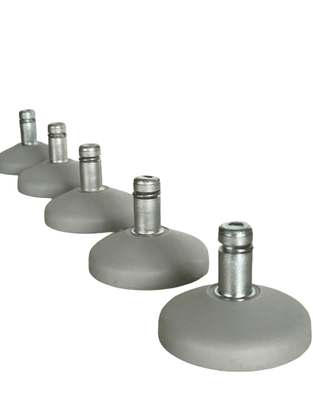 Kit com 5 Sapatas Baixa Cinza para Cadeira Fixa