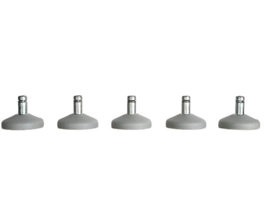 Kit com 5 Sapatas Baixa Cinza para Cadeira Fixa