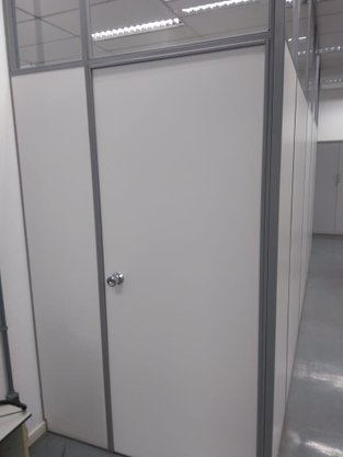 Kit Porta Eucatex 820x2110x35mm cor Cristal c/ Cinza