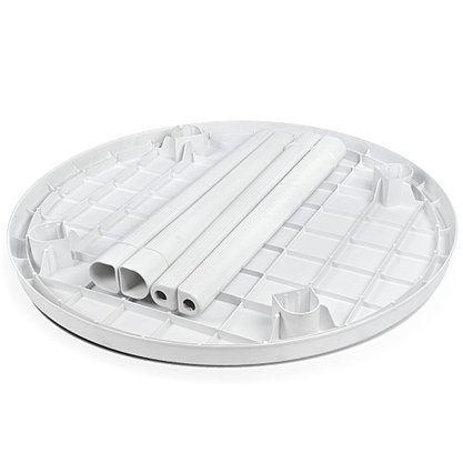 Mesa Plástica Redonda Desmontável 940x710mm Branca