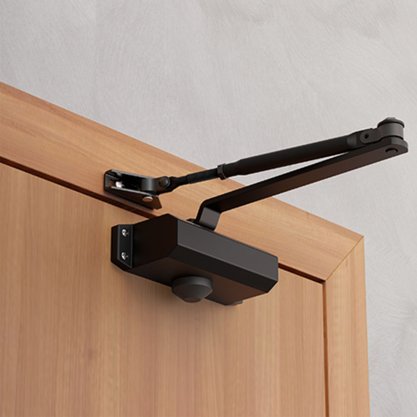 Mola Aérea Hidráulica Dorma TS Compakt para Portas de 70cm a 110cm Preta
