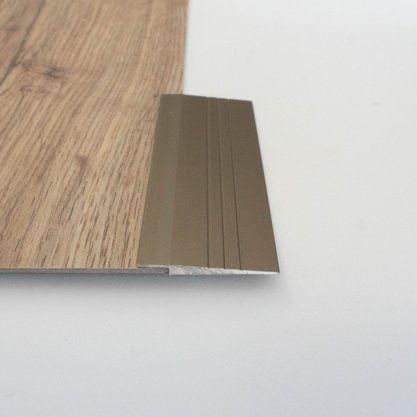 Perfil Faixa De Arremate em Alumínio Champanhe 32x2mm- Barra com 3mt