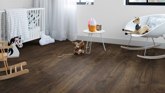 Piso Laminado Eligna Wide 190x1380x8mm Quick Step Castanheiro Escuro