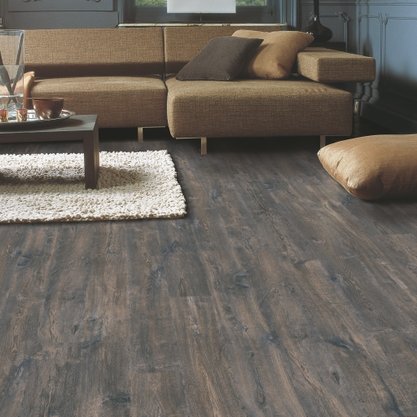 Piso Laminado Eligna Wide 190x1380x8mm Quick Step Castanheiro Escuro