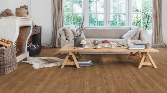Piso Laminado Impressive 190x1380x8mm Quick Step Carvalho Marrom Acinzentado