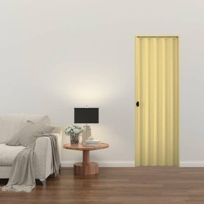 Porta sanfonada PVC 2,10m Areia-Plasbil