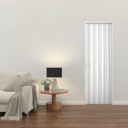 Porta sanfonada PVC 2,10m Branca-Plasbil