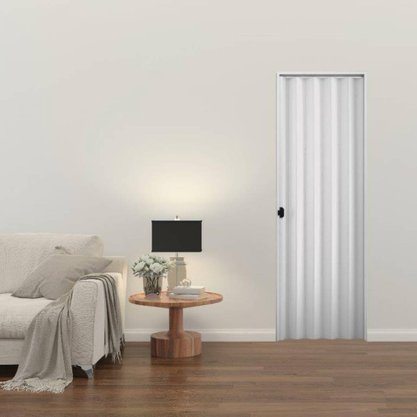 Porta sanfonada PVC 2,10m Cinza-Plasbil