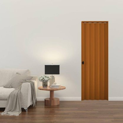 Porta sanfonada PVC 2,10m Mogno-Plasbil