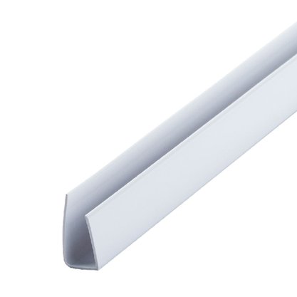 Rodaforro Arremate U 30x10x6000mm Branco- barra 6mts