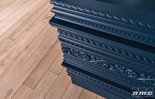 Rodameio Boiserie de PU S5 13x50x2000mm Branco Gart-2m