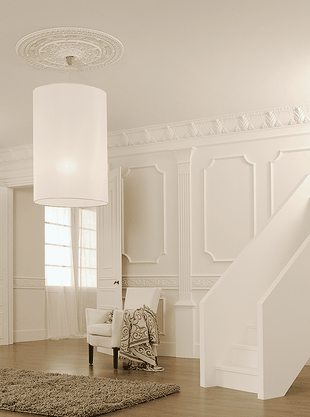 Rodameio Boiserie de Poliestireno SP2N 10x21x2000mm Branco Gart- Barra com 2mts