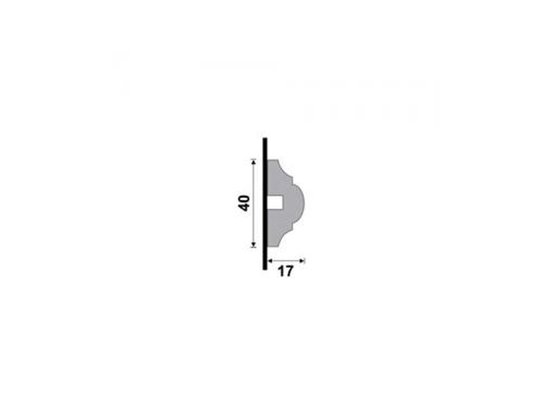 Rodameio de Poliestireno 465 40X17X2400mm Branco Santa Luzia-2,40m