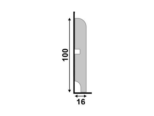 Rodapé Santa Luzia Poliestireno Moderna 550 100x16mm Branco-2,40m