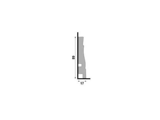 Rodapé Santa Luzia de Poliestireno Clássica 443 89x17mm Branco -2,40mts