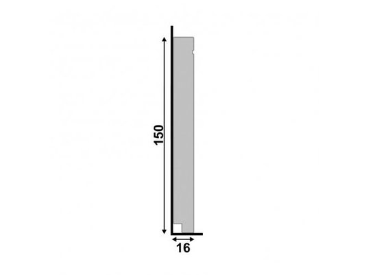 Rodapé Santa Luzia de Poliestireno Inova 518 150X16mm Branco-2,40mts