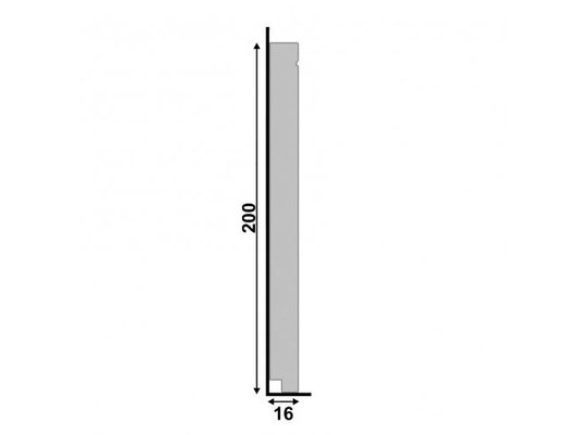 Rodapé Santa Luzia de Poliestireno Inova 519 200X16mm Branco-2,40mts