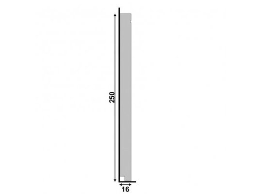 Rodapé Santa Luzia de Poliestireno Inova 520 250X16mm Branco-2,40mts