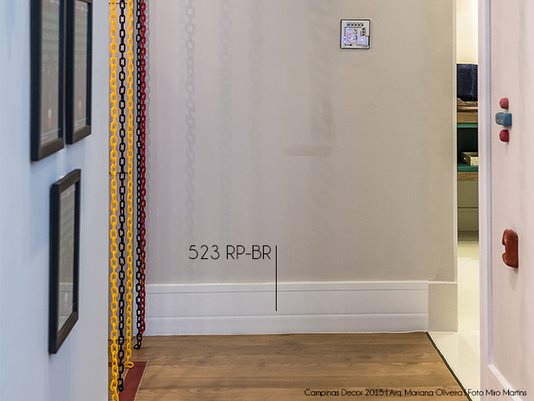 Rodapé Santa Luzia de Poliestireno Inova 523 200X16mm Branco-2,40mts