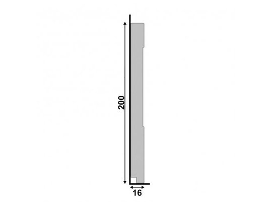Rodapé Santa Luzia de Poliestireno Inova 523 200X16mm Branco-2,40mts