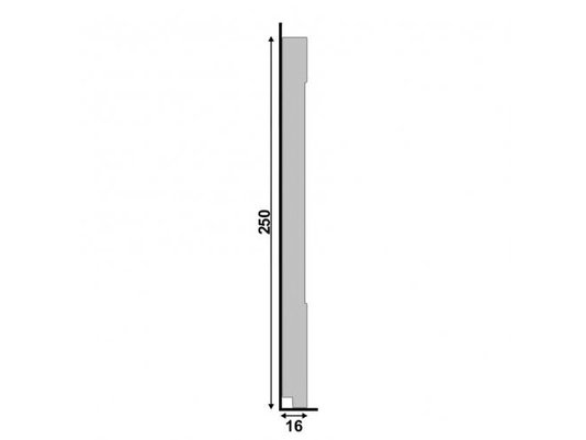 Rodapé Santa Luzia de Poliestireno Inova 524 250X16mm Branco-2,40mts