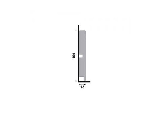 Rodapé Santa Luzia de Poliestireno Moderna 454 10cm Branco -2,40mts