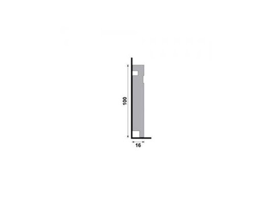 Rodapé Santa Luzia Poliestireno Moderna 457 100x16mm Branco-2,40m