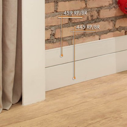 Rodapé Santa Luzia Poliestireno Moderna 459 70x16mm Branco-2,40m