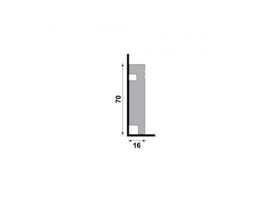 Rodapé Santa Luzia Poliestireno Moderna 459 70x16mm Branco-2,40m