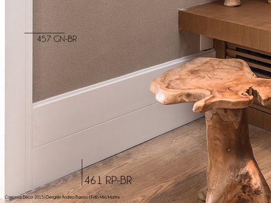 Rodapé Santa Luzia Poliestireno Moderna 461 150x16mm Branco-2,40m